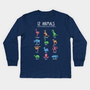 12 Animals (That are Definitely Not an Octopus) Kids Long Sleeve T-Shirt